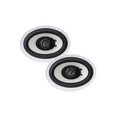 Pyle 6x9 Inch 260W Water Resistant Marine Speakers, White (1 Pair) (Open Box) - VMInnovations