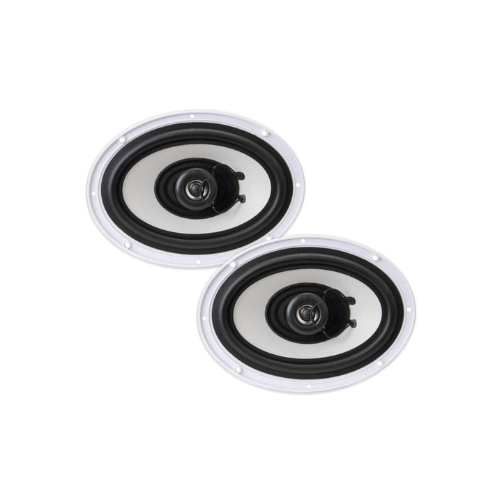 Pyle PLMR692 6 x 9 Inch 260 Watt Water Resistant Marine Speakers, White (1 Pair)