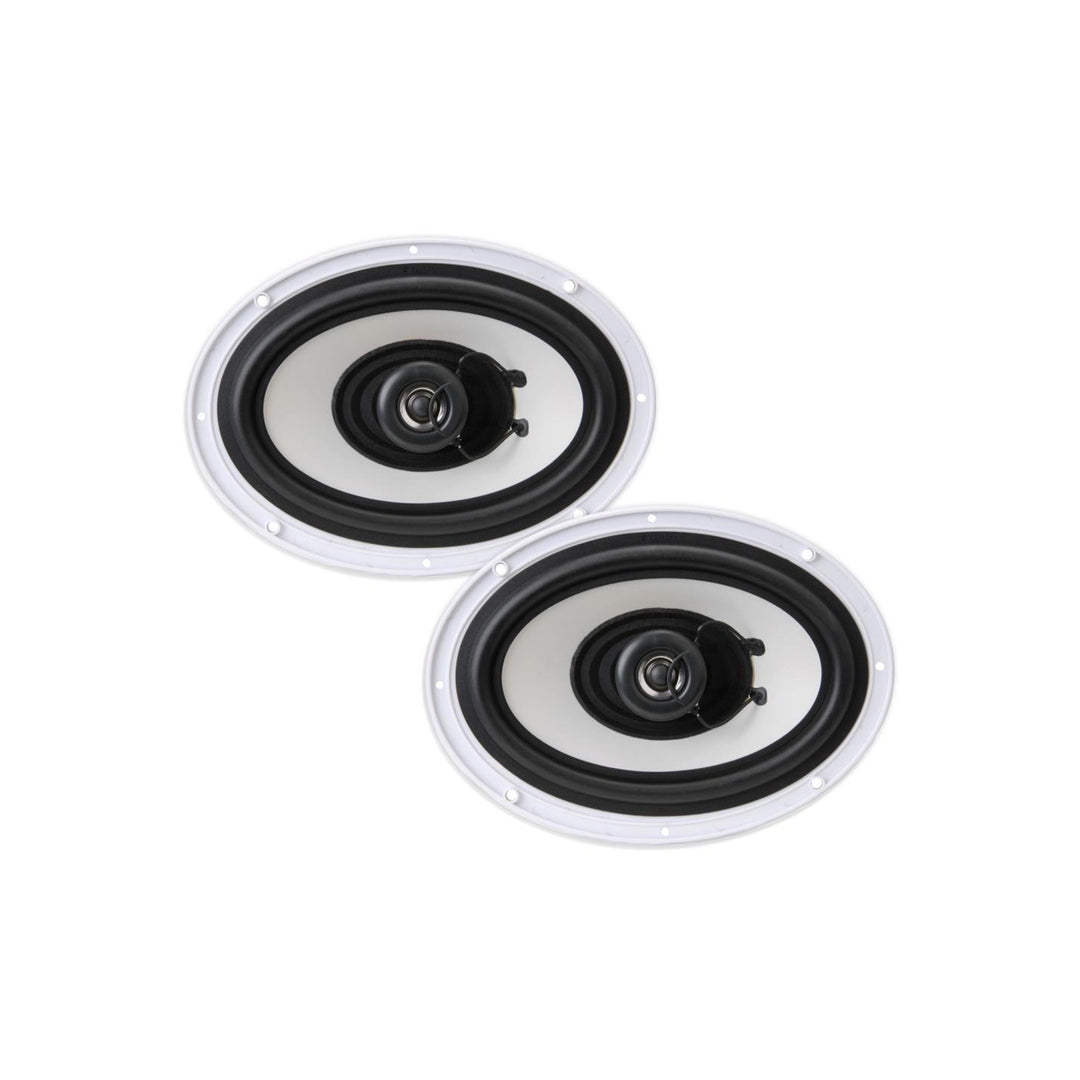 Pyle 6 x 9 Inch 260 Watt Water Resistant Marine Speakers, White (1 Pair) (Used) - VMInnovations