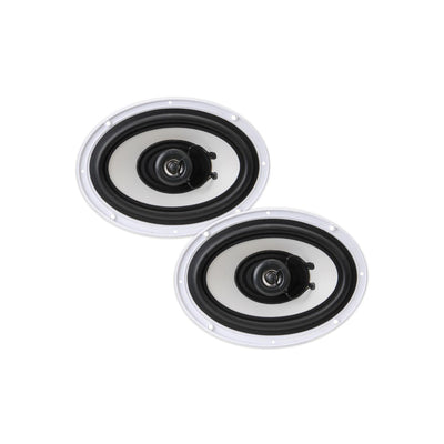 Pyle PLMR692 6 x 9 Inch 260W Water Resistant Marine Speakers, White (8 Speakers)