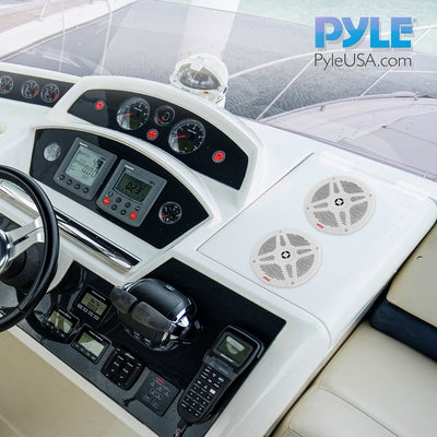 Pyle PLMRF65MW 6.5 Inch 600W 2 Way Waterproof Bluetooth Marine Speakers (4 Pair) - VMInnovations