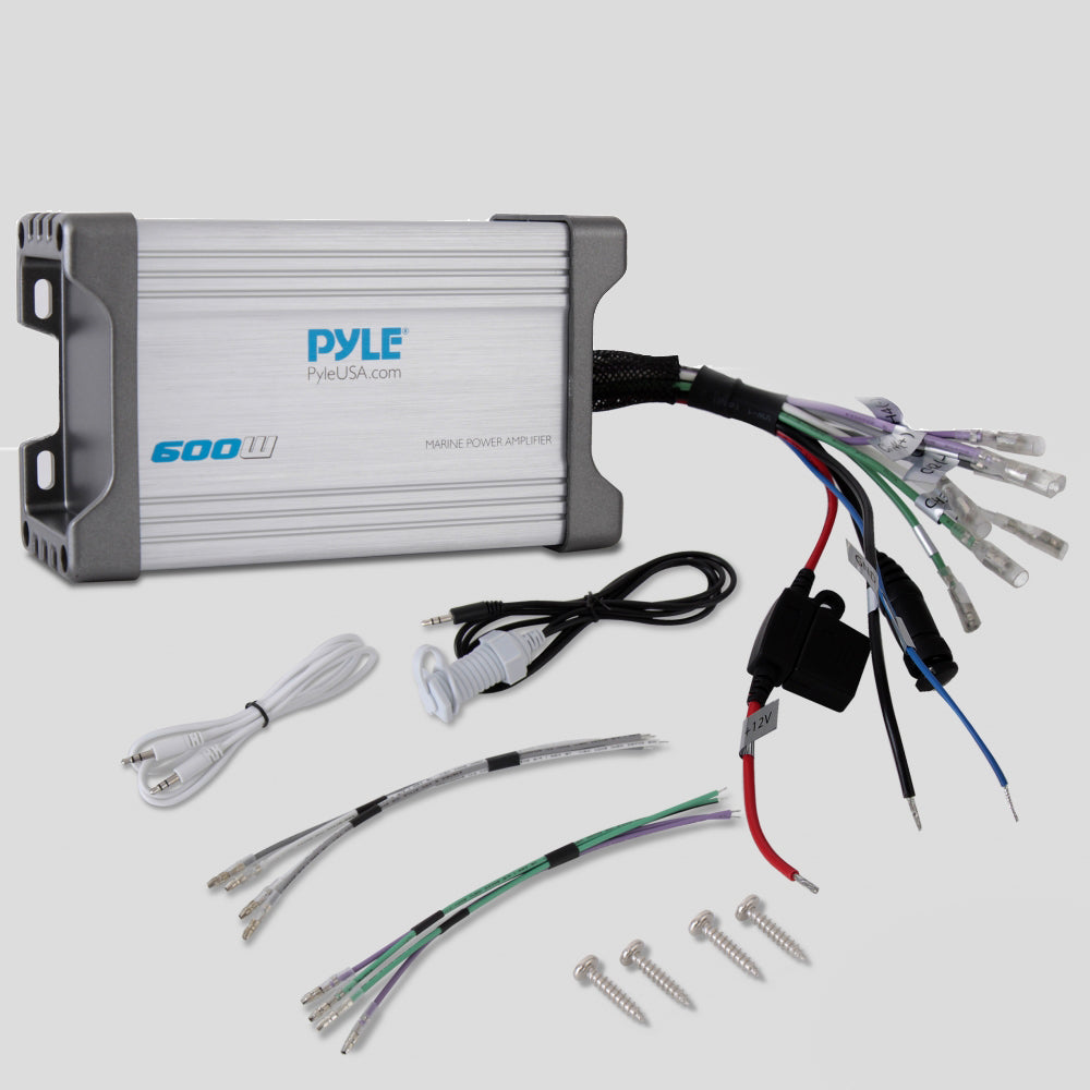 Pyle PLMRMP4A Waterproof Marine Power Audio Amplifier (4 Pack)