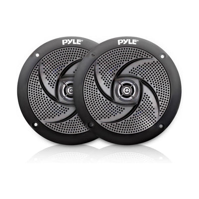 Pyle PLMRS5B 5.25-In Waterproof Low Profile Marine Speakers, Black (4 Speakers)