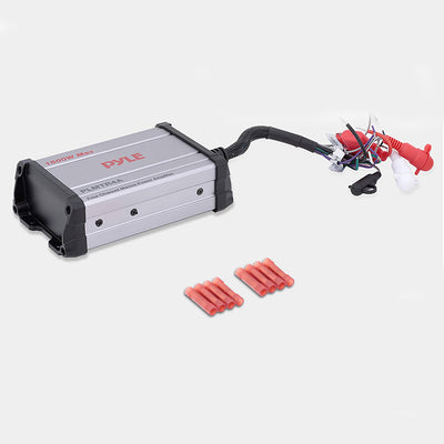 Pyle Waterproof 1500 W 4 Channel Marine Power Audio Amplifier for Boats (4 Pack)