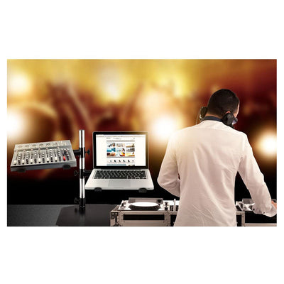 Pyle Universal Adjustable Dual Rack Rotating DJ Laptop Stand Holder (2 Pack)