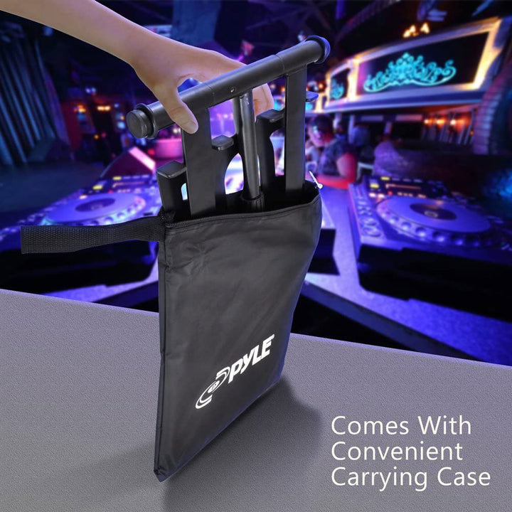 Pyle PLPTS55 Universal Adjustable Rotating DJ Laptop Stand with Travel Case - VMInnovations