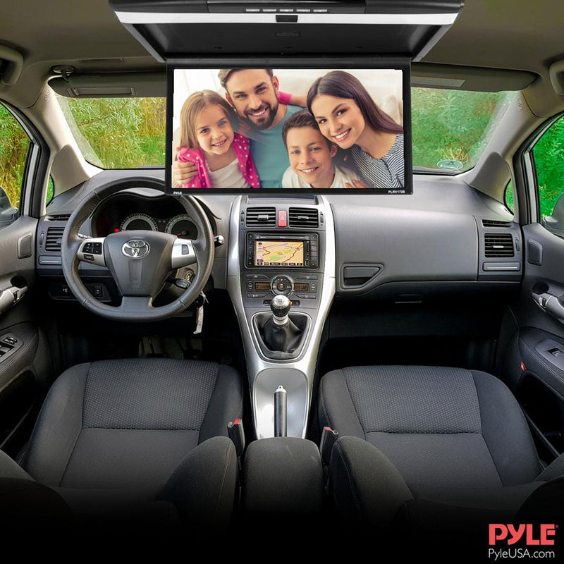 Pyle PLRV1725 Flip Down Car Roof 17.3" Screen 1080p Multimedia Player (4 Pack)