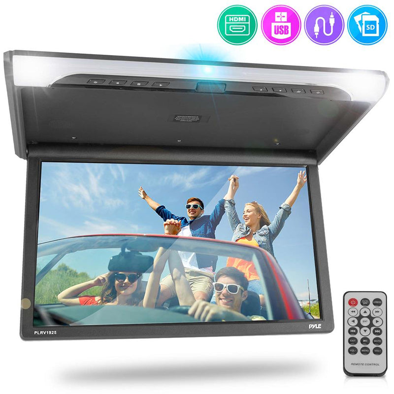 Pyle Flip Down Roof Mounted 19.4" Screen HD 1080p Multimedia Player (For Parts)