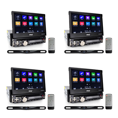 Pyle PLT85BTCM 7" Bluetooth Headunit Receiver and Backup Car Camera Kit (4 Pack) - VMInnovations