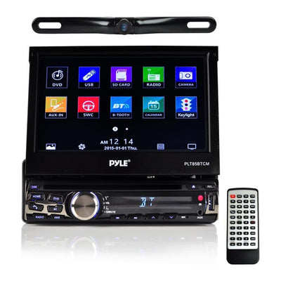 Pyle 7" Bluetooth Headunit Receiver and Backup Car Camera Kit, Black (For Parts)