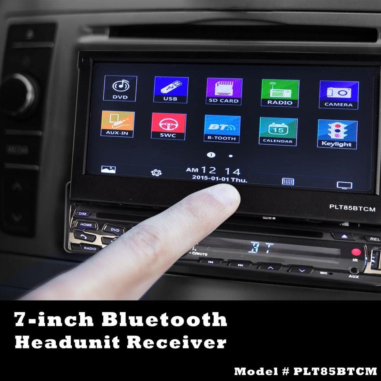 Pyle PLT85BTCM 7" Bluetooth Headunit Receiver and Backup Car Camera Kit (2 Pack) - VMInnovations