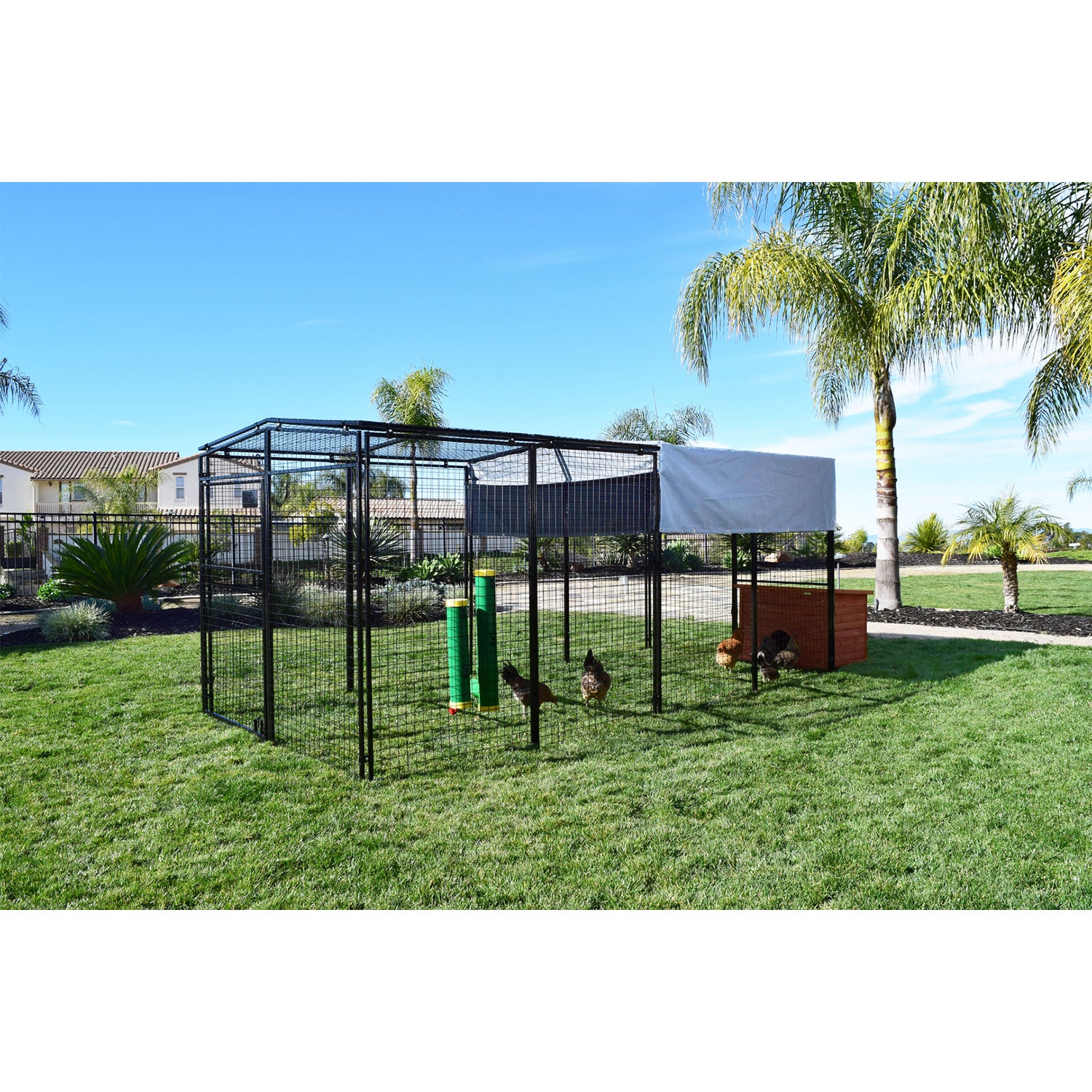 Rugged Ranch High End Hen Elevated 10 Pound Poultry Feeder and Mounting System