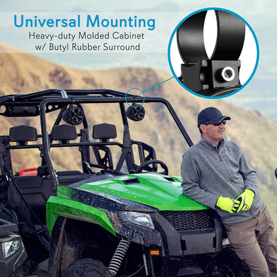 Pyle 2 Way 4 Inch Off Road 800W Dual Waterproof Marine Speaker System (2 Pairs) - VMInnovations