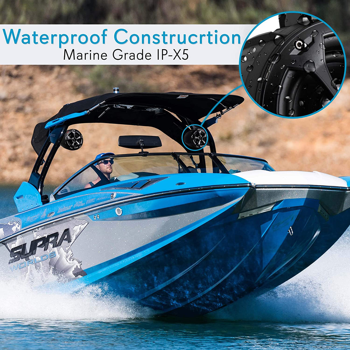 Pyle 2 Way 4 Inch Off Road 800W Dual Waterproof Marine Speaker System (2 Pairs) - VMInnovations