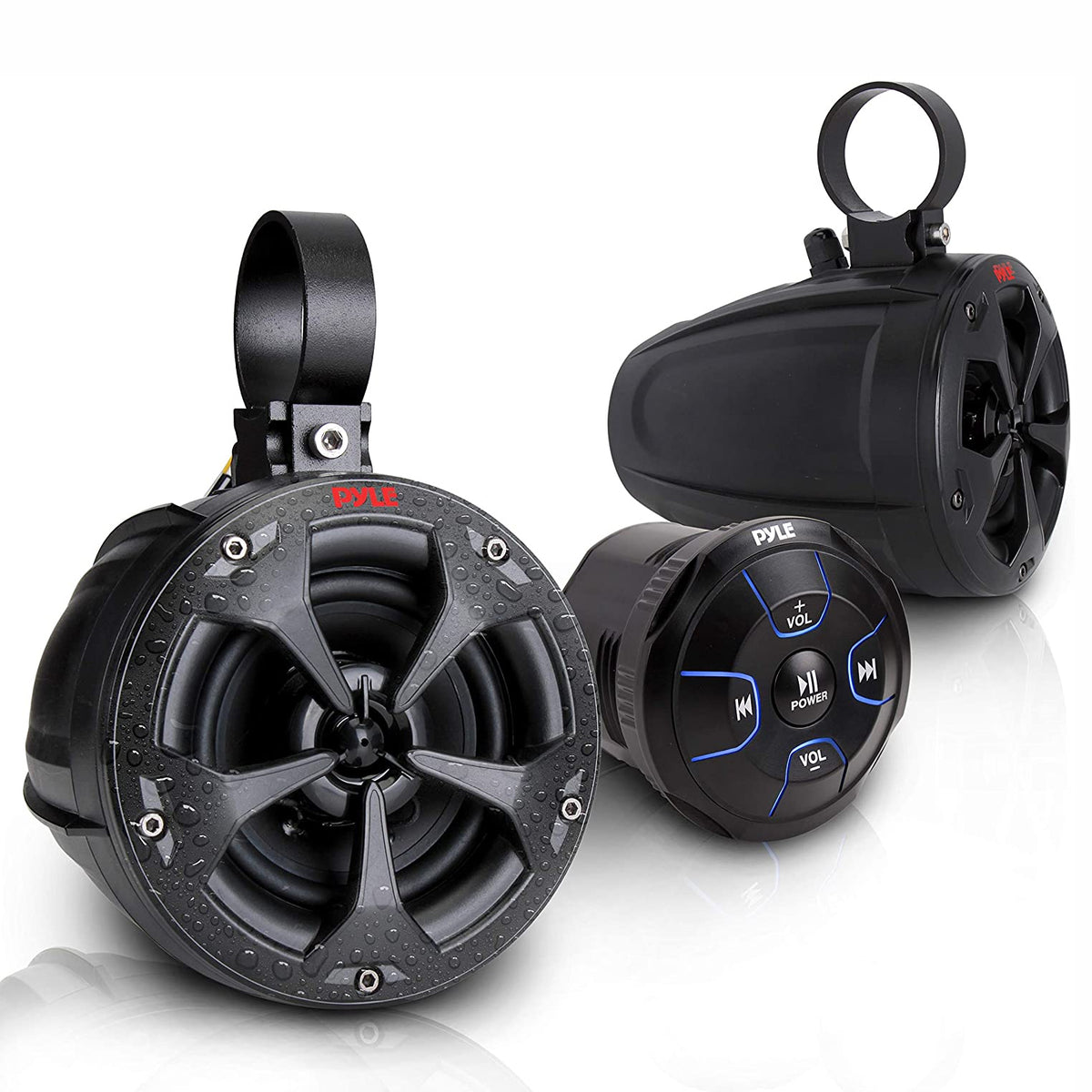 Pyle 2 Way 4 Inch Off Road Bluetooth 800W Waterproof Marine Speakers (Open Box)