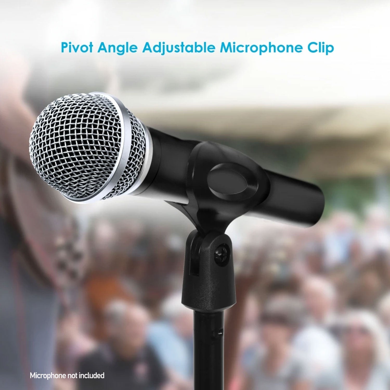 PylePro Adjustable Extendable Compact Base Microphone Stand, Black (Open Box)