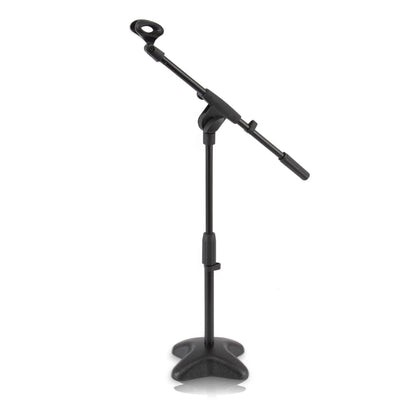 PylePro Adjustable Extendable Base Desktop Microphone Stand, Black (Open Box)