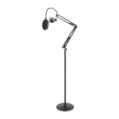 Zoom Dynamic Microphone Digital Recorder w/ Pyle Spring Arm Floor Stand (2 Pack)