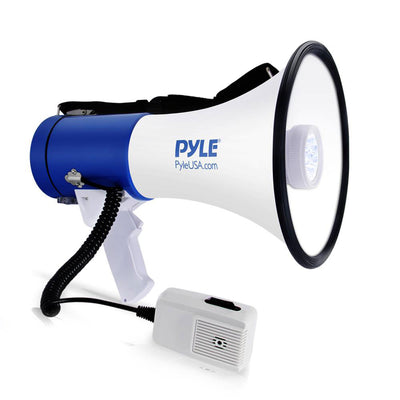 Pyle 1200 Yard Sound Range Portable PA Bullhorn Megaphone Speaker, Blue (Used)
