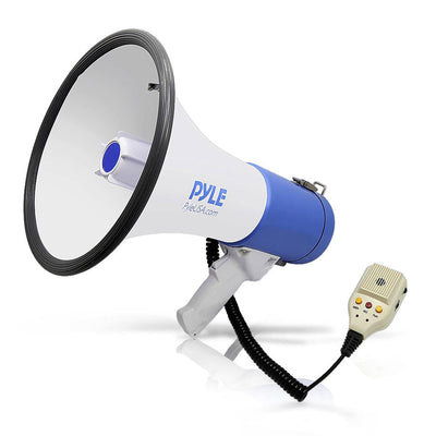 PylePro PMP59IR 50 Watt Portable Bullhorn Sound Megaphone Speaker, Blue (2 Pack)