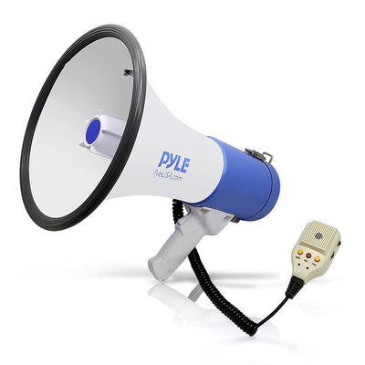 PylePro PMP59IR 50 Watt Portable Bullhorn Sound Megaphone Speaker, Blue (4 Pack)