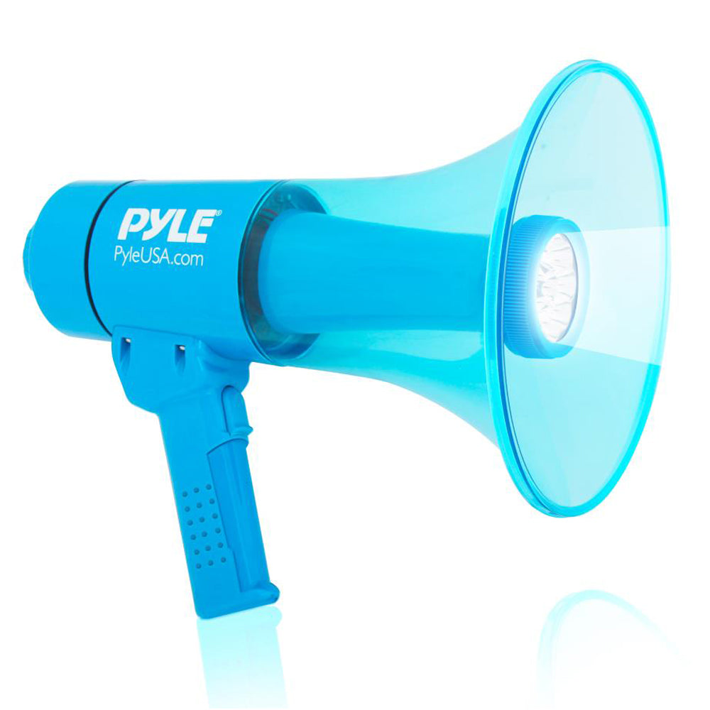 Pyle PMP66WLT Portable Waterproof Megaphone Bullhorn Speaker with LED Light - VMInnovations