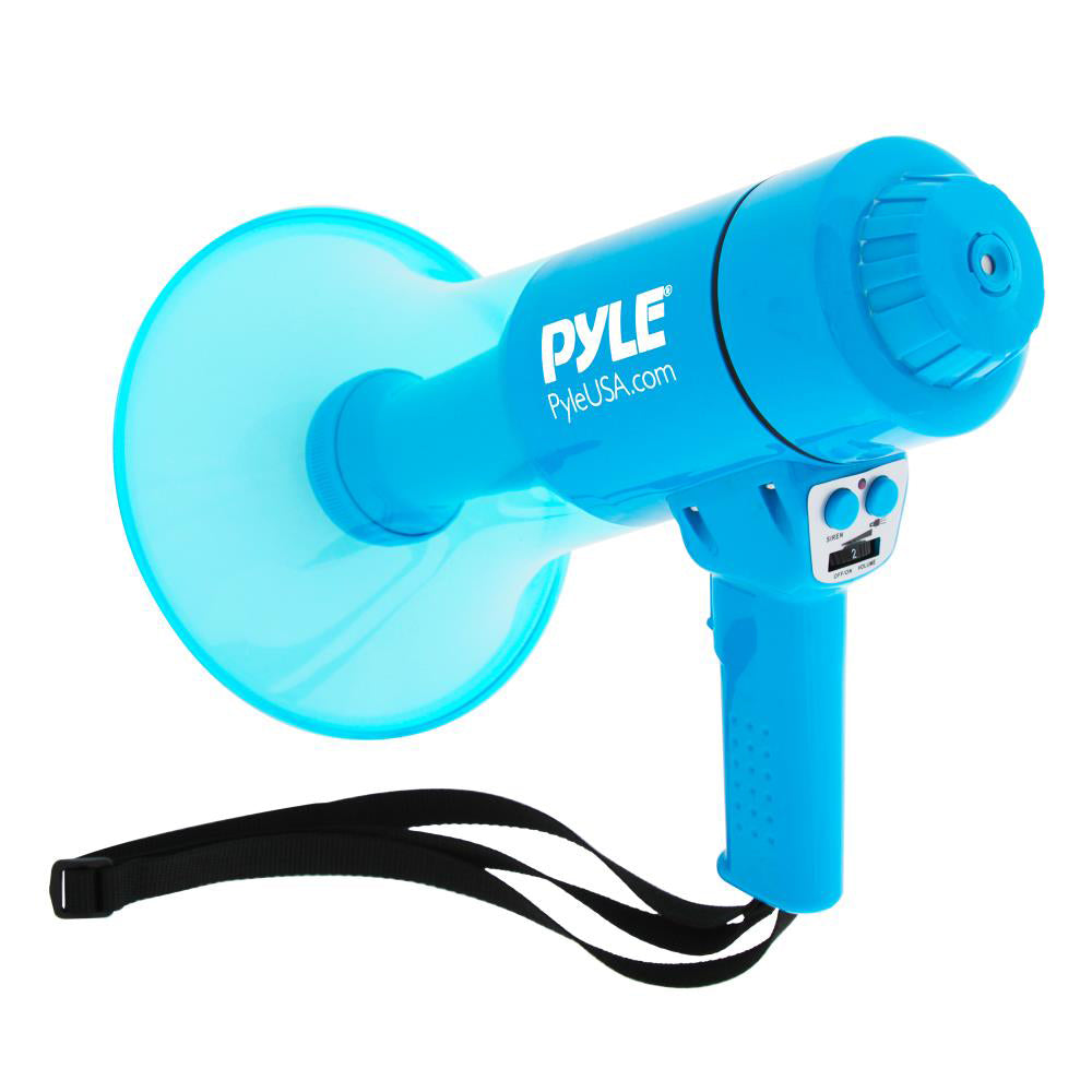 Pyle Portable Waterproof Megaphone Bullhorn Speaker with LED Light (Open Box)