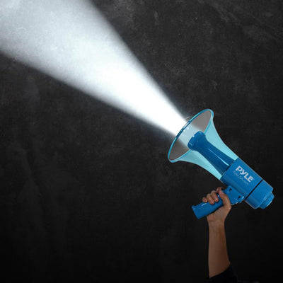 Pyle Portable Waterproof Megaphone Bullhorn Speaker with LED Light (Open Box) - VMInnovations