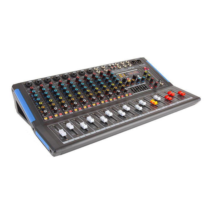 Pyle PMXU128BT 12 Channel Bluetooth DJ Studio Audio Sound Board Mixer System