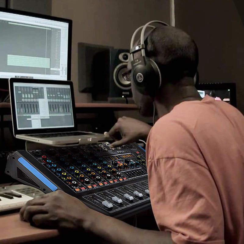 Pyle PMXU128BT 12 Channel Bluetooth DJ Studio Sound Board Mixer System (4 Pack)