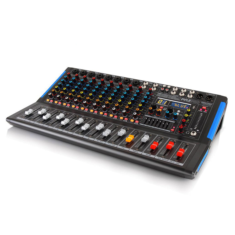 Pyle PMXU128BT 12 Channel Bluetooth DJ Audio Sound Board Mixer System (Used) - VMInnovations
