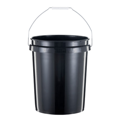 United Solutions 5 Gallon Utility Plastic Bucket with Handle, Black (5 Pack)