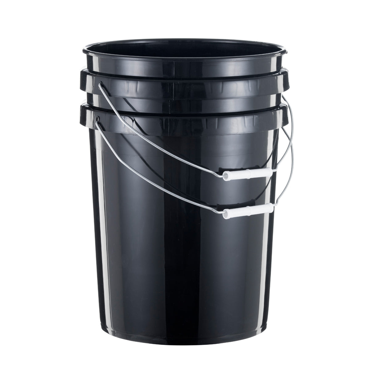 United Solutions 5 Gallon Utility Plastic Bucket with Handle, Black (5 Pack)