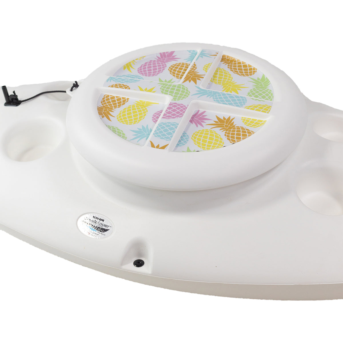 CreekKooler 30 Qt Floating Insulated Beverage Kayak White Cooler w/ 8' Rope - VMInnovations