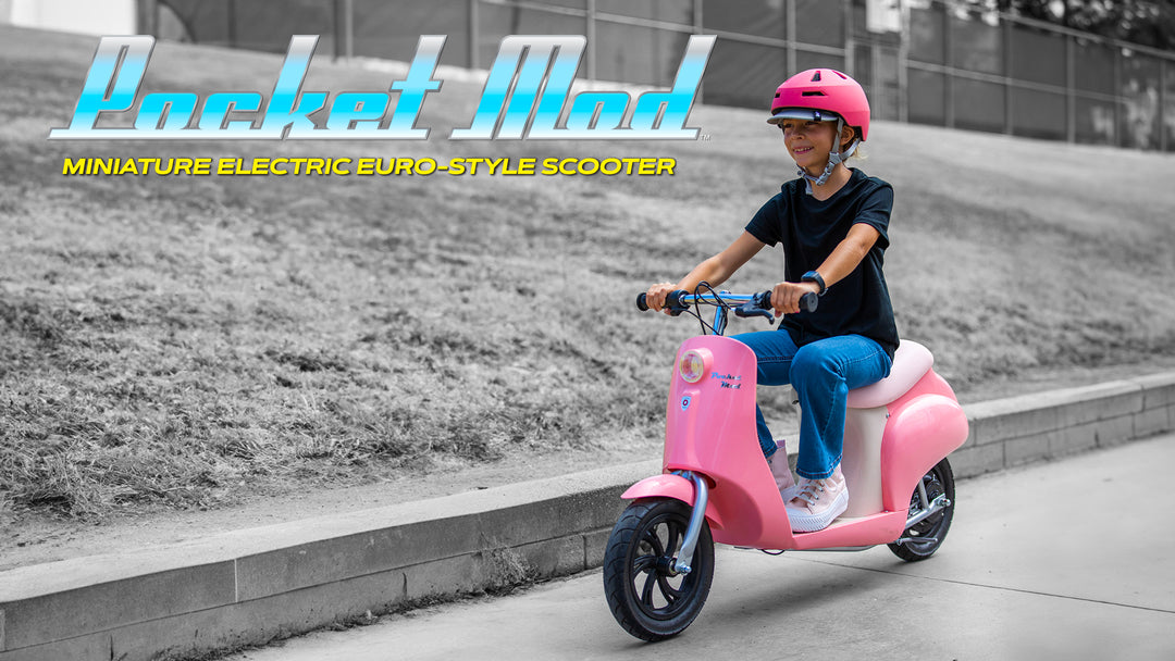 Razor Pocket Mod Miniature Euro-Style Electric Scooter for Ages 8+, Capri - Pink