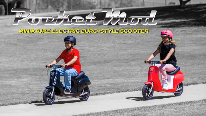 Razor Pocket Mod - Miniature Euro-Style Electric Scooter for Ages 8+, Onyx-Black