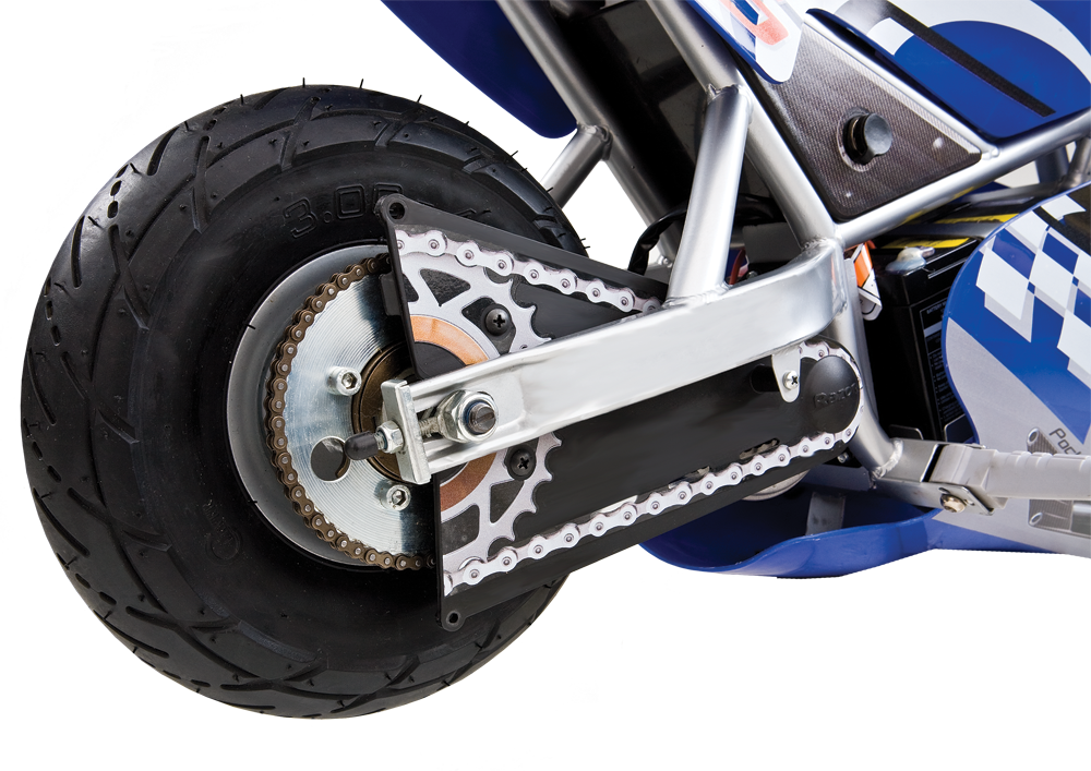 Razor 24-Volt Mini Electric Motorcycle Pocket Rocket with Full Face Helmet, Blue