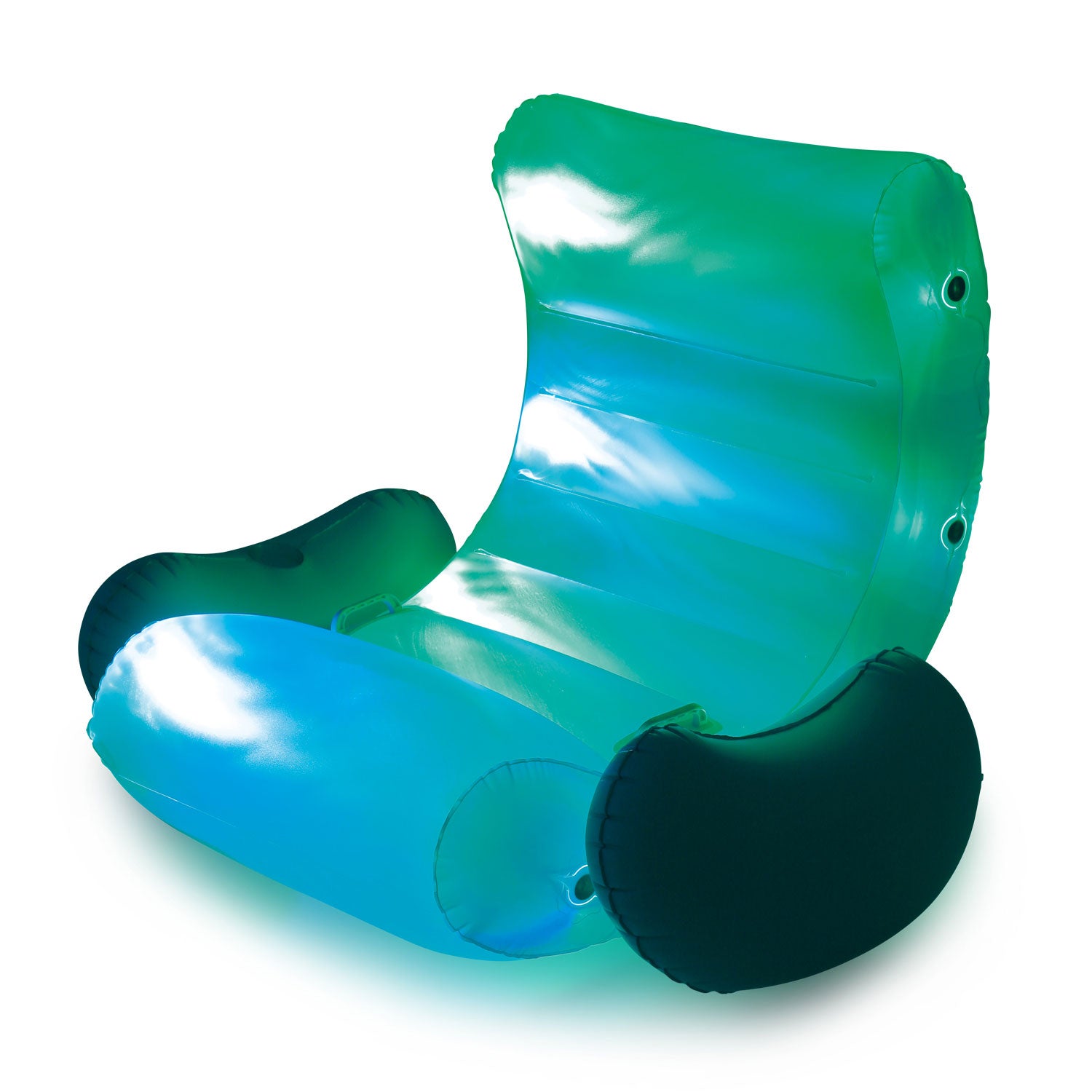 Summer Waves 24ft x 52in Pool Set & Inflatable Rocking Chair Lounges (2 Pack) - VMInnovations