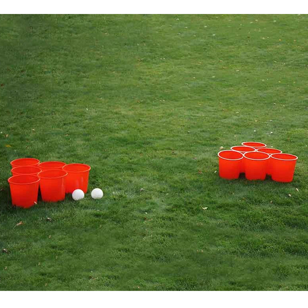 Yard Games Giant Yard Pong Activity Party Set w/ 12 Buckets & 2 Balls (Open Box)