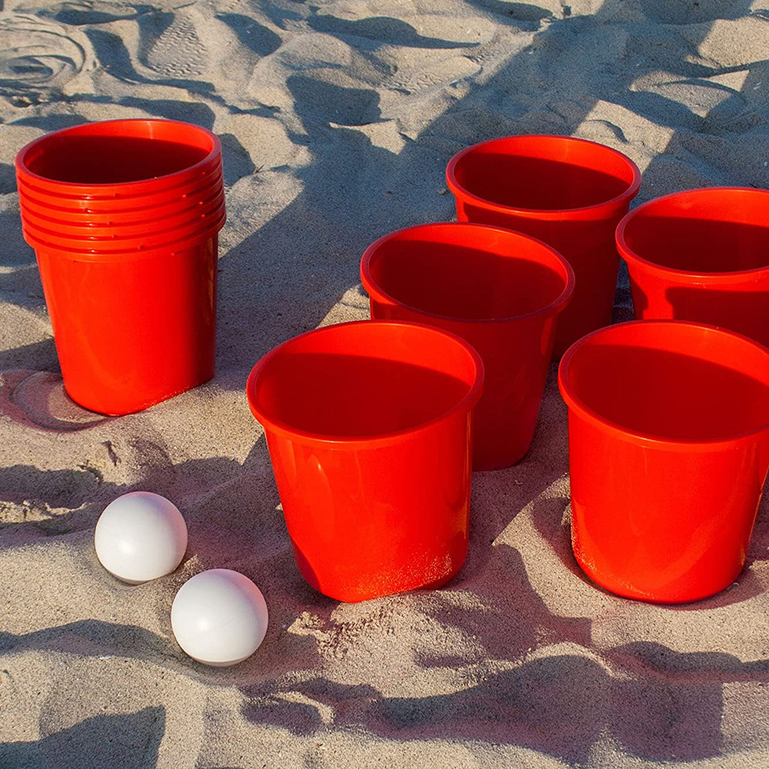 Yard Games Giant Yard Pong Activity Party Set w/ 12 Buckets & 2 Balls (Open Box)