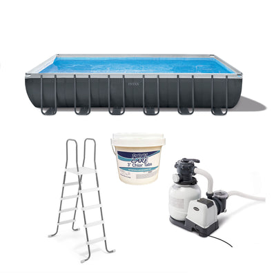 Intex 24' x 12' x 52" Ultra XTR Frame Above Ground Pool Set w/ 3" Chlorine Tabs - VMInnovations