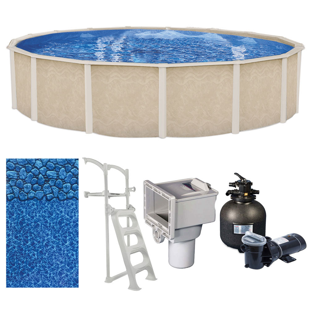 Fiesta Key 12 Foot Steel Pool from the Makers of Doughboy + Total Pool Package