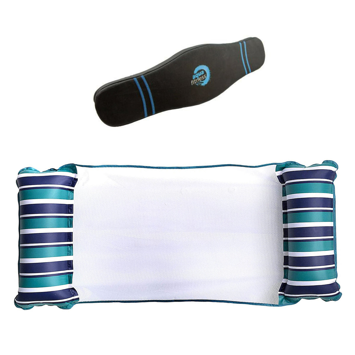 Aqua Fitness Deluxe Fitness Training Flotation Belt Bundle w/ XL Pool Lounger