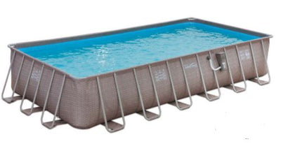 Summer Waves 24ft x 12ft x 52in Rectangle Above Ground Frame Swimming Pool Set