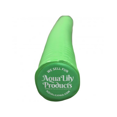 Aqua Lily Pad 20' Floating Foam Island with Foam Pool Noodle Float, Lime Green