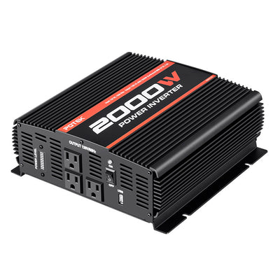 Potek MA2000-1111 2000W 3 AC Outlet & USB Port Portable Power Inverter, Black