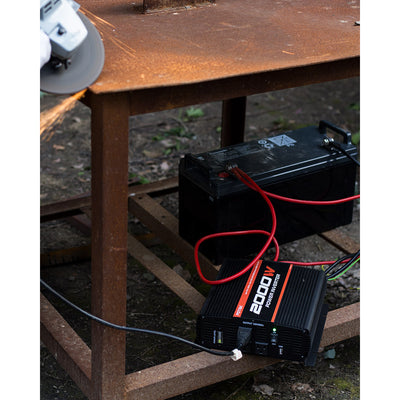 Potek MA2000-1111 2000W 3 AC Outlet & USB Port Portable Power Inverter, Black