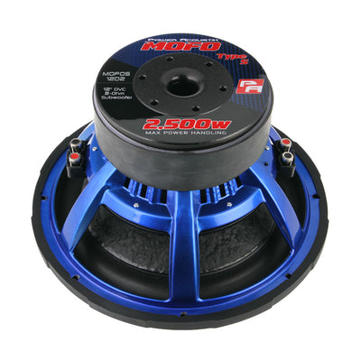 Power Acoustik MOFO Series 12 Inch 2500 Watt DVC 2 Ohm Car Audio Power Subwoofer