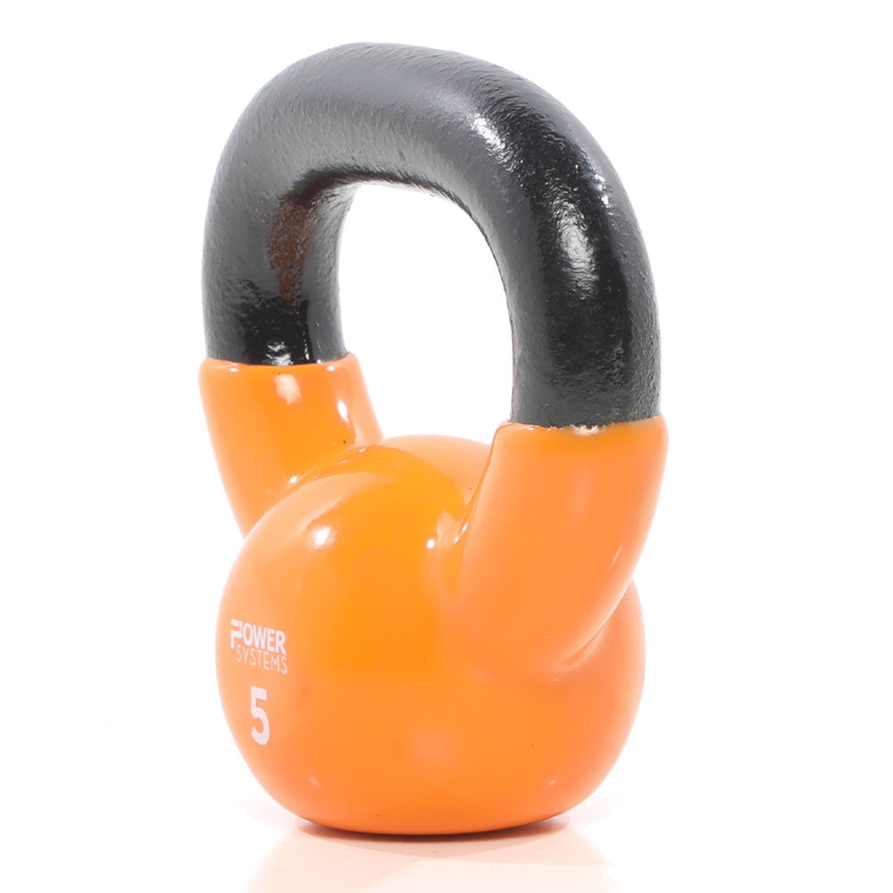 Power Systems Premium Kettlebell Prime Exercise Training Weight, 5 Pound, Orange