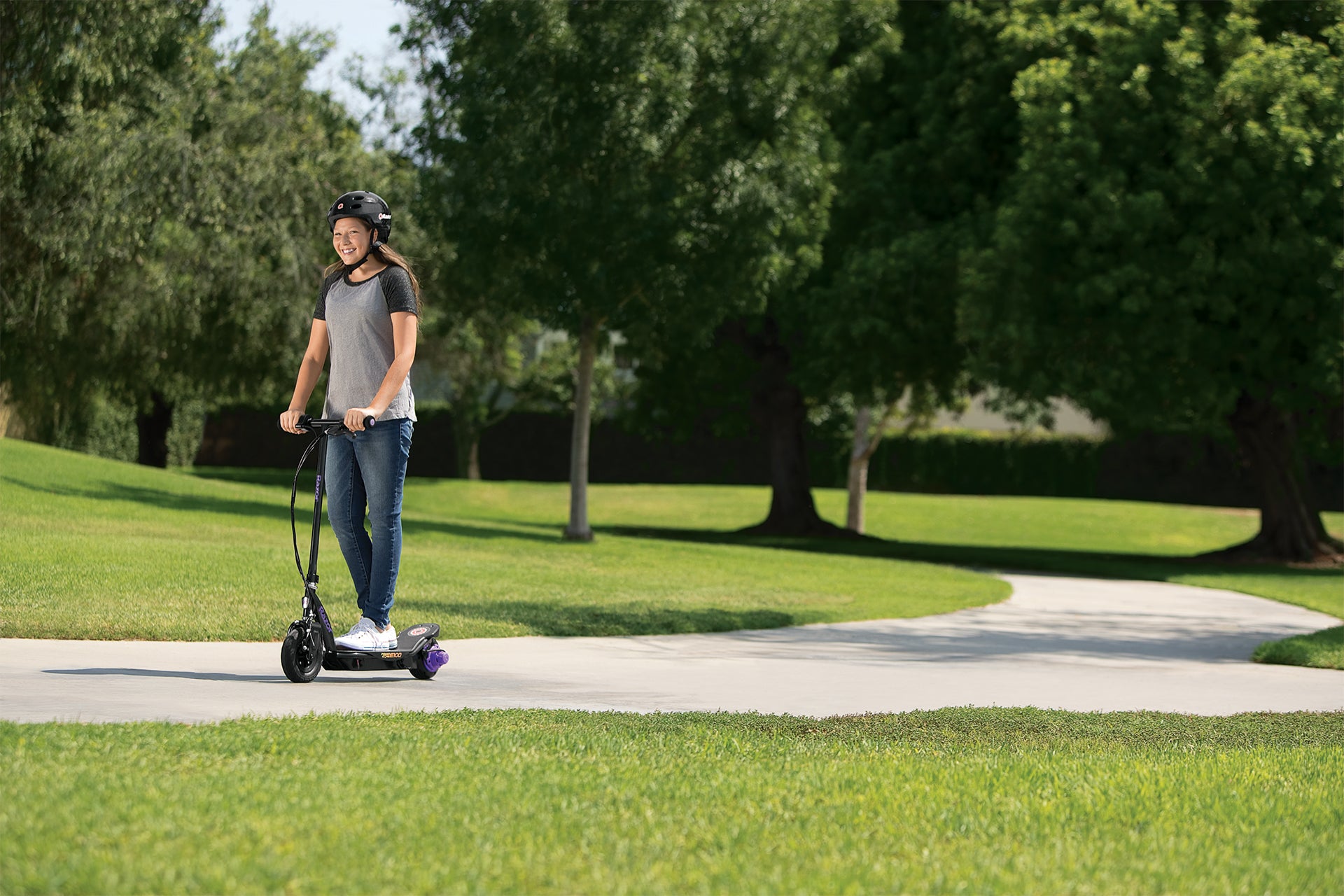 Razor Power Core Electric Hub Motor Kids Toy Kick Scooter, Purple (Incomplete)